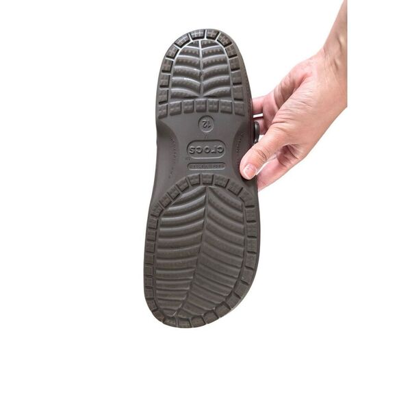 Crocs Baya Mens Espresso Brown Slip On Waterproof Comfort Clogs Sandals Size 12 - Picture 8 of 8